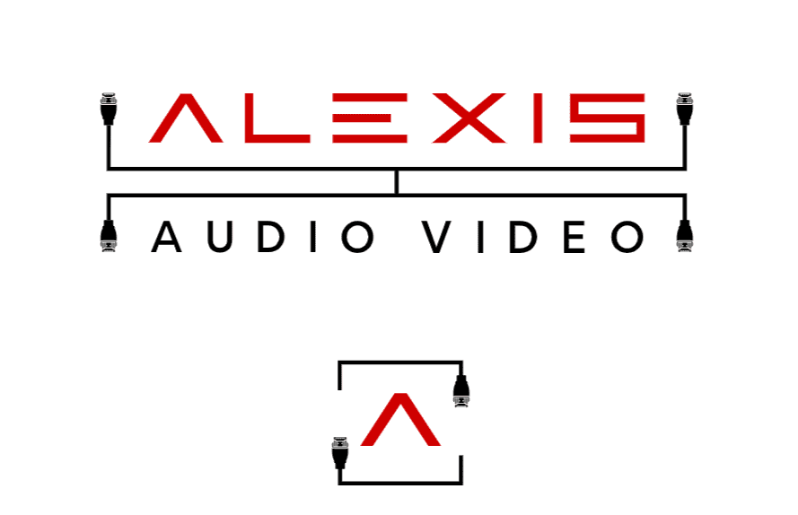 A logo for alexis audio video.